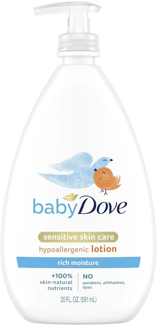 베이비도브 어린이 센서티브 스킨 케어 하이포알러제닉 리치 모이스처 로션, 1개, 591ml - 쿠팡