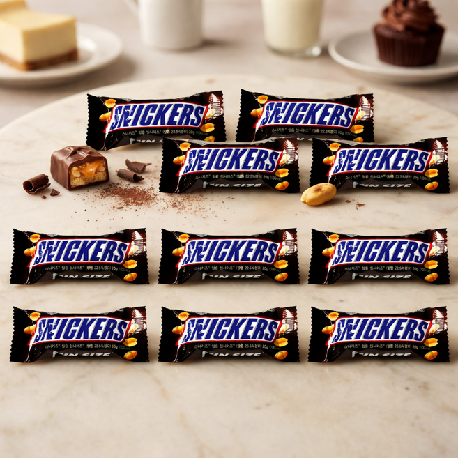스니커즈 펀사이즈 초코바, 20g, 10개