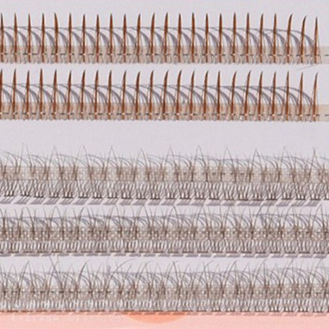 걸스코코 아이하라 속눈썹 인조 가닥속눈썹, 1개, 브라운 컬혼합 속눈썹세트