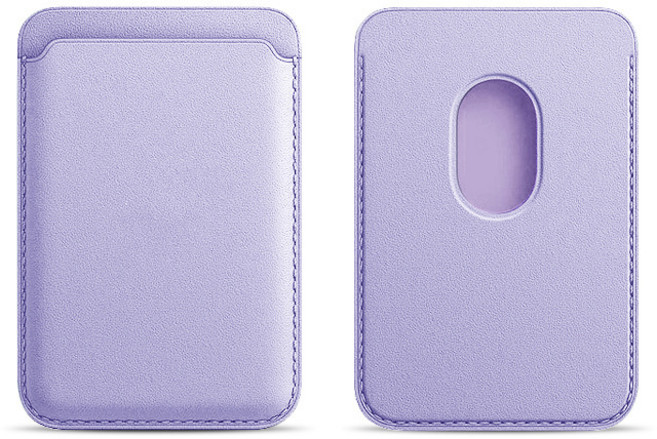 엘리오 아이폰 맥세이프 가죽 자석 카드 지갑, 라벤더, 1개