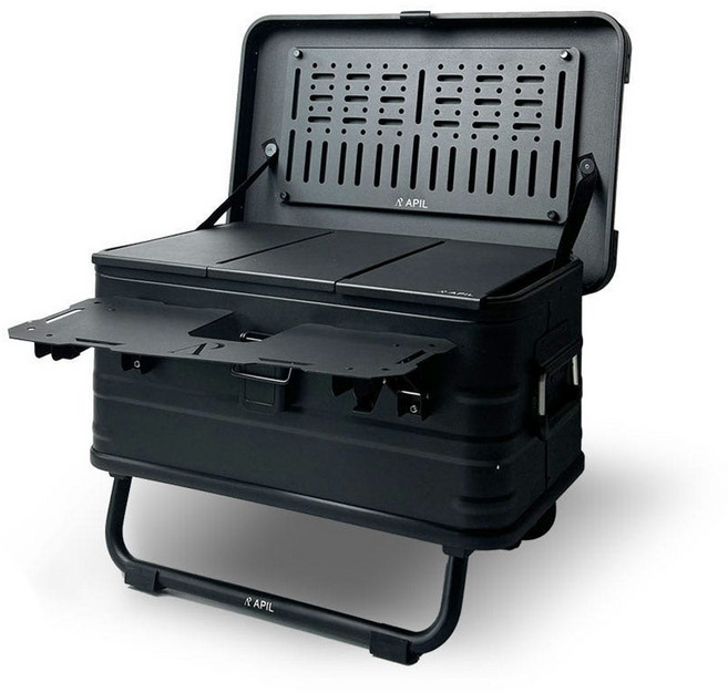 아필 에션셜 알루미늄 기어박스 다용도 캠핑 멀티 수납 30L 블랙