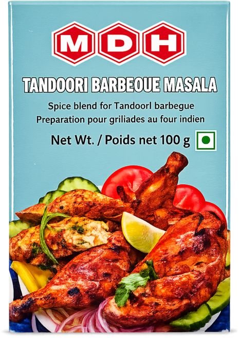 MDH TANDOORI BARBEQUE MASALA 탄두리 바비큐용 마살라 인도 INDIA, 1개, 100g