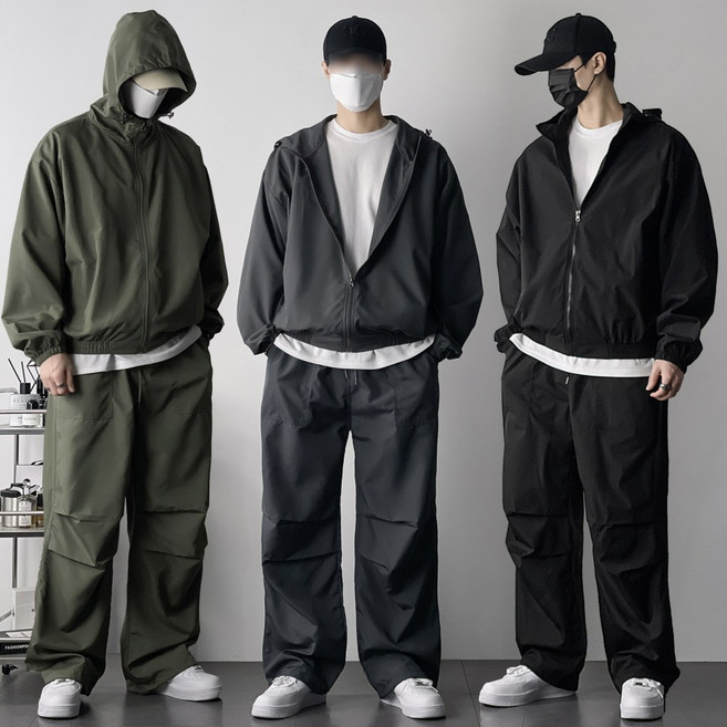 오프앤 남자 바람막이 파라슈트 셋업 트레이닝복 츄리닝 상하의 세트