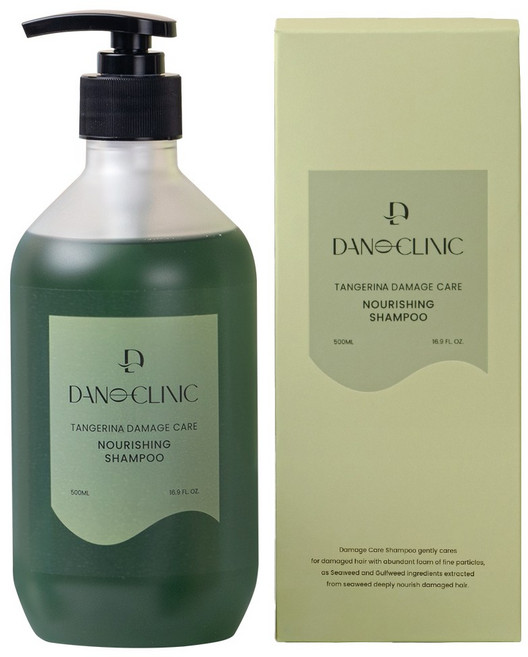 다노클리닉 탄제린 데미지케어 너리싱샴푸 손상모발 복구샴푸 약산성 저자극인증샴푸, 1개, 500ml