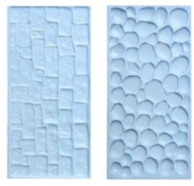 슈가크래프트도구 벽돌 자갈무늬 실리콘 매트 실리콘 몰드 쿠키커터 컵케익 설탕공예 제과제빵, 1개