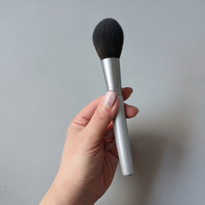 minh 고급 파우드 브러쉬 메이컵 아티스트 뷰티소품, 1개, 블랙