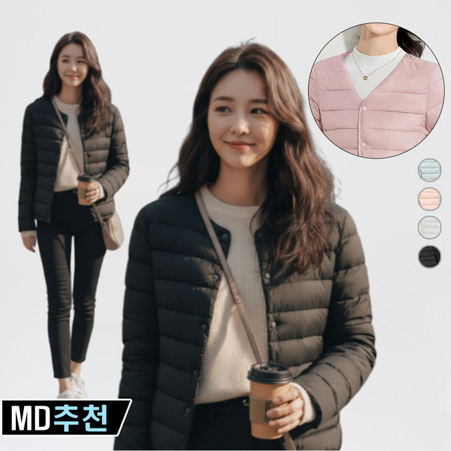 와우MD 여성 경량패딩 빅사이즈 점퍼 아우터