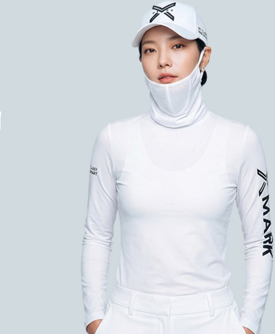 럽인골프 엑스마크 동글메쉬마스크 일체형 냉감티 골프이너