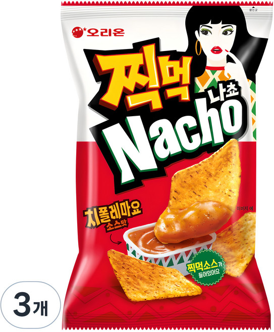 오리온 찍먹 나쵸 치폴레마요소스맛, 3개, 84g