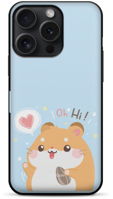 데이투데이 아이폰14프로 케이스 햄스터 마그네틱 카드 범퍼