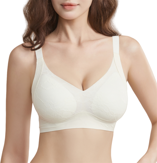 M~6XL(40-140KG) 빅사이즈 노와이어 편한브라 여성가슴압박브라 프리미엄 수딩 심리스브라