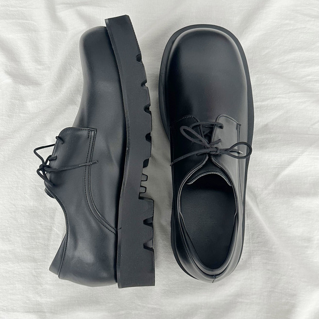 왓위웨어 남자 스퀘어토 더비슈즈 키높이 구두 캐주얼 로퍼