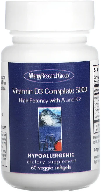 Allergy Research Group 비타민D3 Complete 5000 베지 소프트젤 60정, AllergyResearchGroup비타민D3Compl, 1개 - 쿠팡