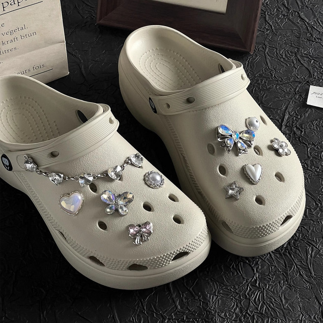 Crocs 洞洞鞋裝飾釦 鑽石蝴蝶系列 DIY鞋花配件