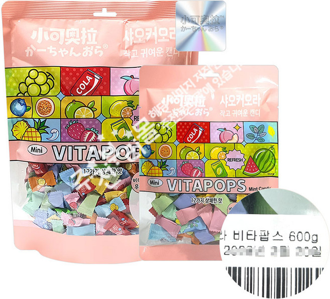 한국총판 샤오커오라 비타팝스캔디, 600g, 1세트