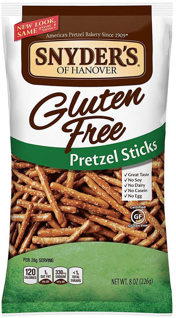 Snyders 글루텐 무함유 프레즐 스틱 226g(8oz) 2팩, 226g, 2개