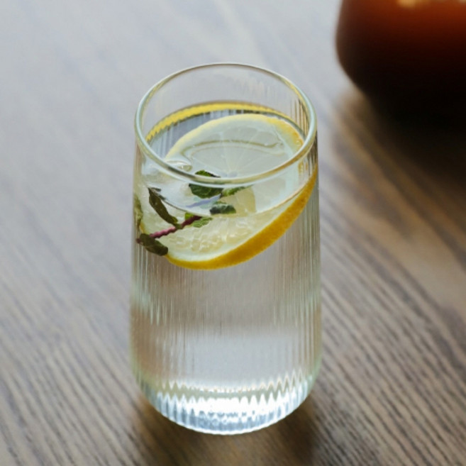 커브 내열유리 커피잔 맥주잔 홈카페 카페 모음, 이든 링클001_내열유리잔 420ml, 1개