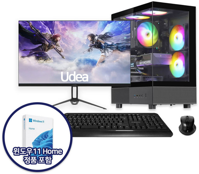 씨넥스PC 라이젠 고사양 갓성비 오피스 완본체 컴퓨터 풀세트 윈도우 모니터 포함 조립PC C9990, 500GB, 8GB, WIN11 Home, 라데온 VEGA8, 라이젠5 5600G