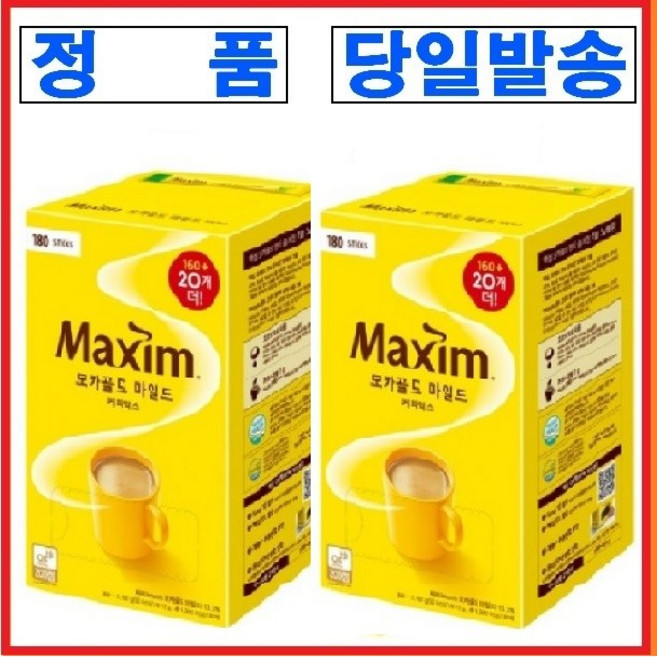 맥심 모카골드 마일드 커피 믹스, 12g, 180개입, 2세트