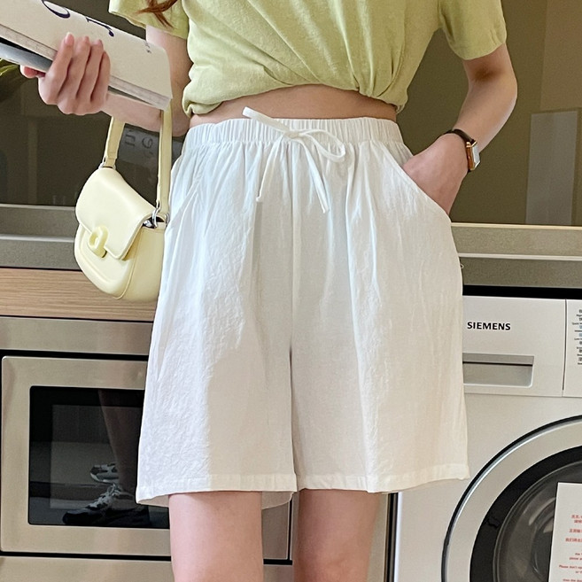 화지나무 여자 빅사이즈 밴딩 여름 면 반바지