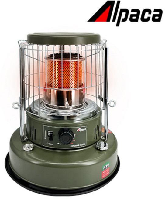 알파카 캠핑 석유난로 세라믹 TS-460S+자바라+점화기, 카키