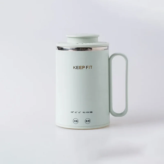 새로운 작은 400ml 전기 주전자 휴대용 300W 다기능 여행 홈 스테인레스 스틸 스튜 컵 건강 냄비, 02 영국, 03 Green