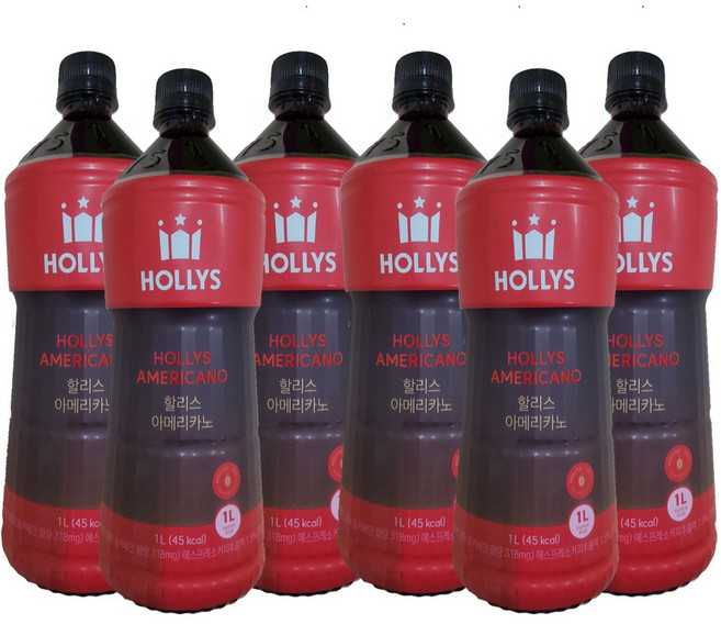 할리스 아메리카노, 1L, 1개입, 6개