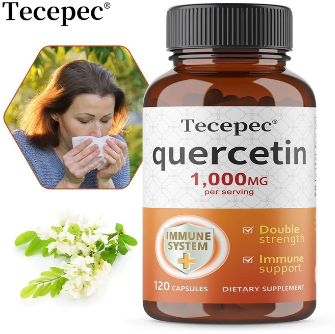 케르세틴 1 000mg/분 120캡슐|초강력 바이오플라보노이드 보충제 면역지지용|non-GMO 글루텐 프리, 3개, 120회분 - 쿠팡