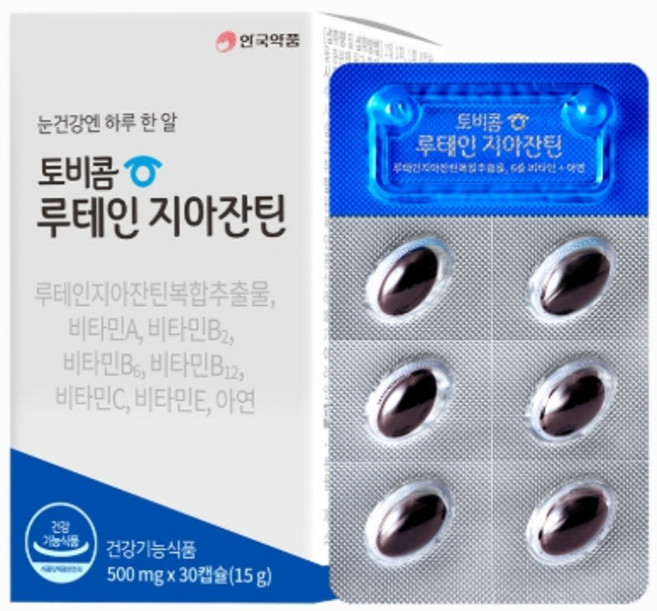 안국약품 토비콤 루테인 지아잔틴, 30정, 1개