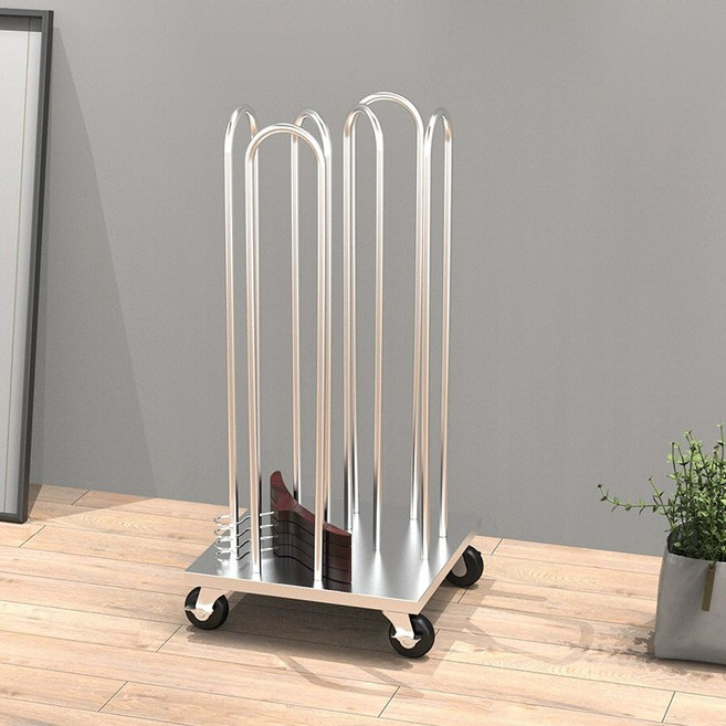 옷가게 옷걸이정리대 옷걸이 보관랙 예쁜 가정용, 수납카트 35x35x90cm-실버