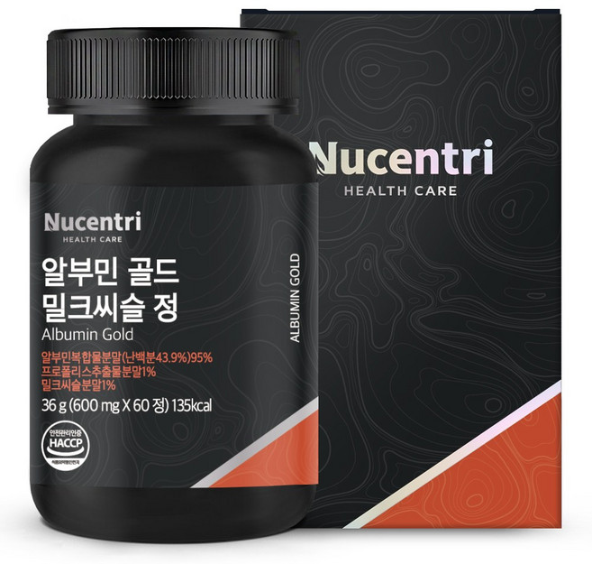 뉴센트리 알부민 단백질 골드 밀크씨슬, 1개, 60정