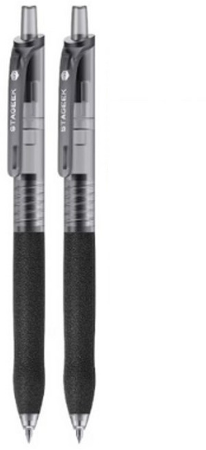 국내입고 STAGEEK 스테이지크 젤펜 스테이지크 볼펜 0.5mm 1개입, 2개, 블랙