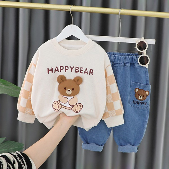 해피베어맨투맨 아동 상하복 세트