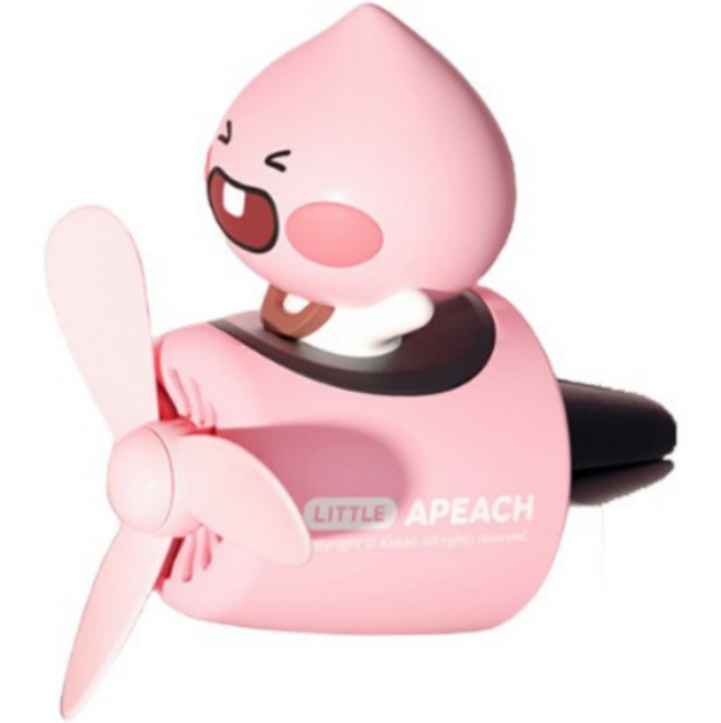 인기17종 차량용 송풍구 프로펠러 방향제 피규어 캐릭터+리필2매, 10)어피치 카카오, 1세트