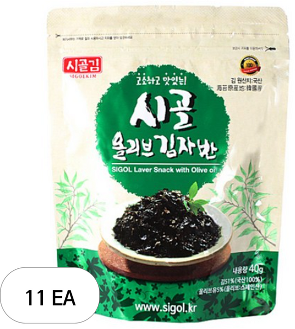 시골 올리브 김자반, 11개, 40g