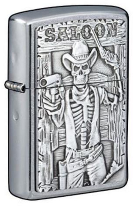 [모터스파이] 차량용 라이터 모양 튜닝 스티커 포인트 디자인 데칼, H.지포 카우보이