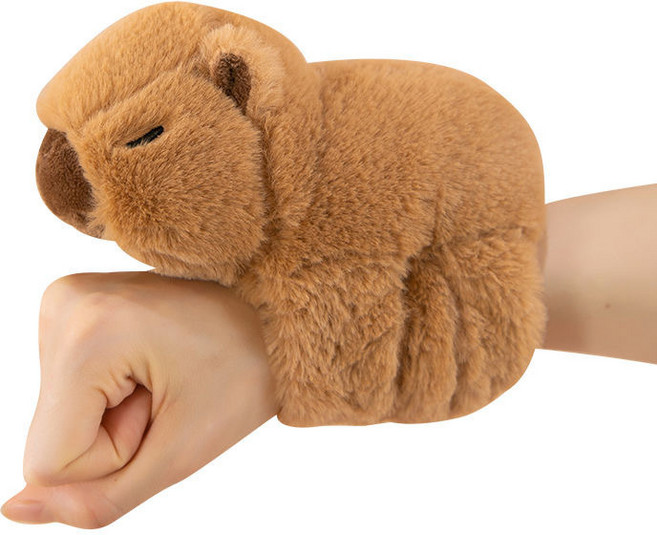 卡皮巴拉水豚啪啪公仔手腕毛絨玩具, 1個, 卡皮巴拉, 20cm