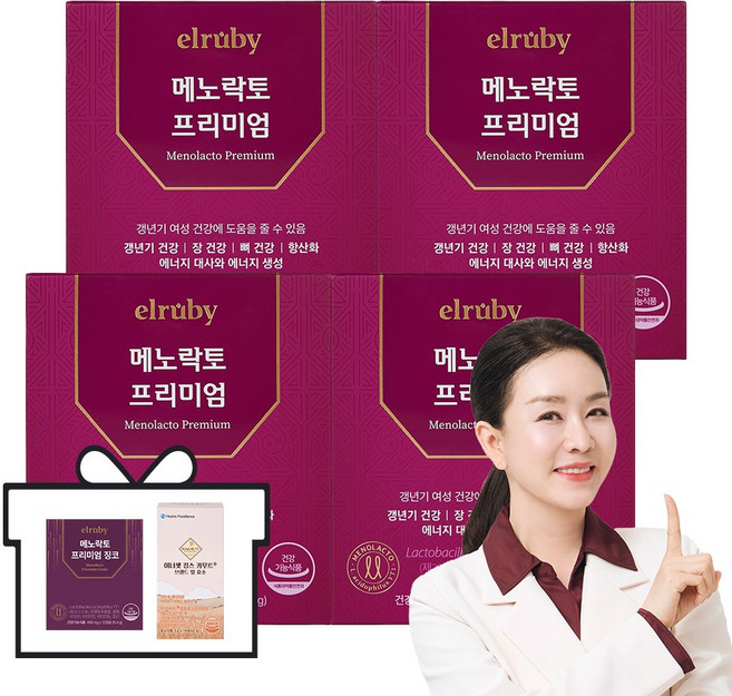 [휴온스N 공식] [12일분 추가 증정] 메노락토 프리미엄 갱년기 유산균 yt1 1개월분, 30정, 4박스