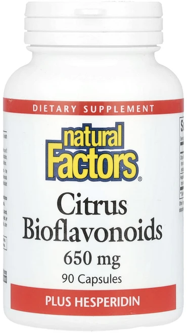 Natural Factors 헤스피리딘 함유 시트러스 바이오플라보노이드 650mg 캡슐 90정, Natural Factors 헤스피리딘 ..., 1개 - 쿠팡