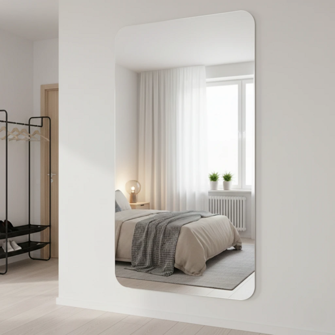 홈앤힐링 부착형 전신거울 대형 아크릴 벽거울 180cm까지, 단일 40x120cm