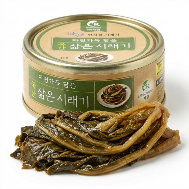 국산 삶은 양구 펀치볼 시래기 캔나물 통조림 반찬 2개, 6개, 120g