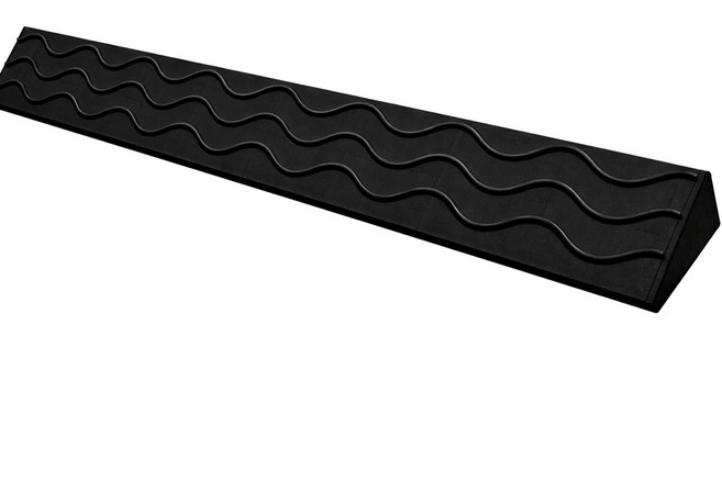 문턱 경사로 받침대 휠체어 경사판, 블랙, 2개