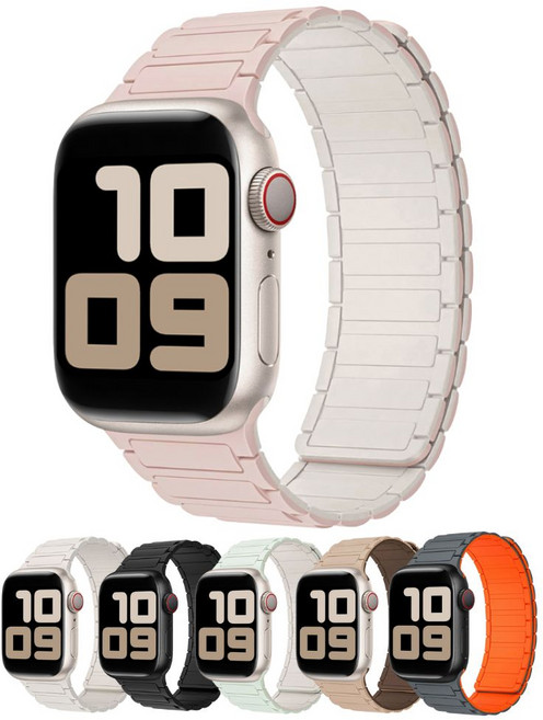 나벤토 애플워치 실리콘 스트랩 스포츠 마그네틱, 1개, 아이핑크