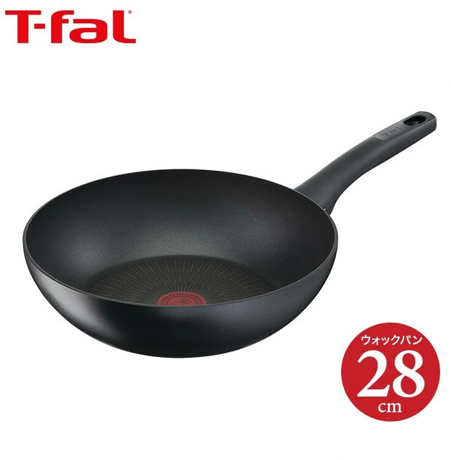 【T-fal 法國特福】UNLIMITED 黑魂系列不沾鍋 煎鍋 炒鍋 耐磨抗刮導熱快 28cm, 1個, 28cm【炒鍋】