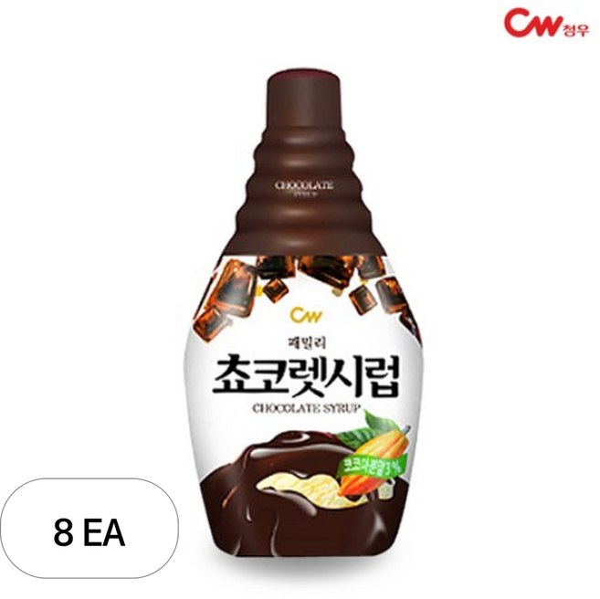 청우식품 패밀리 쵸코렛시럽, 520g, 8개