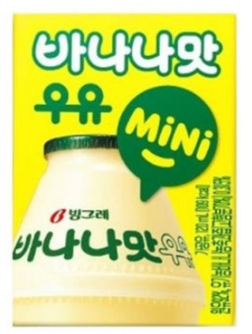 빙그레 바나나맛 우유 MiNi, 120ml, 6개
