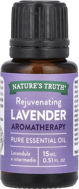 Nature's Truth 퓨어 에센셜 오일 리쥬브네이팅 라벤더 15ml(0.51fl oz), NaturesTruth퓨어에센셜오일리쥬브네이팅라벤더15, 1개, 15ml - 쿠팡