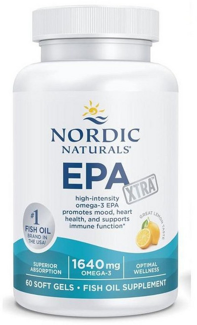 Nordic Naturals EPA 엑스트라스트랭스 1640mg 오메가 3 레몬 소프트젤, 60정, 2개