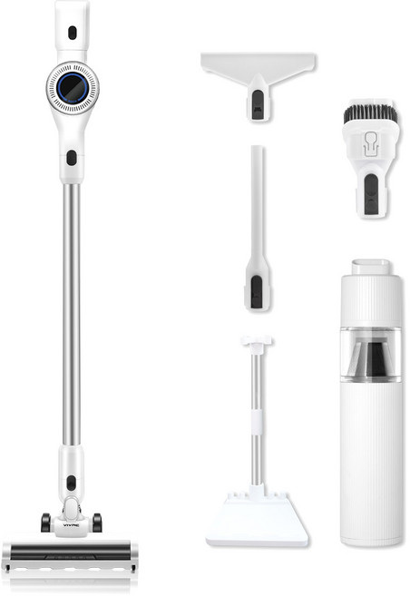 [최신형] 차이슨 무선 스틱 청소기 BLDC 흡입력 좋은 진공청소기 + 다양한 구성품 + 평생AS, 화이트, 화이트