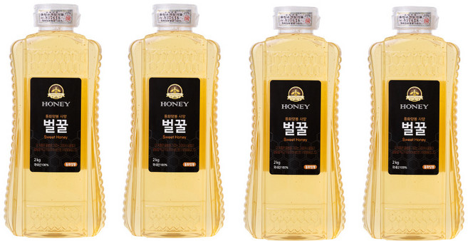 국내산 100% 순수 사양벌꿀, 2kg, 4개
